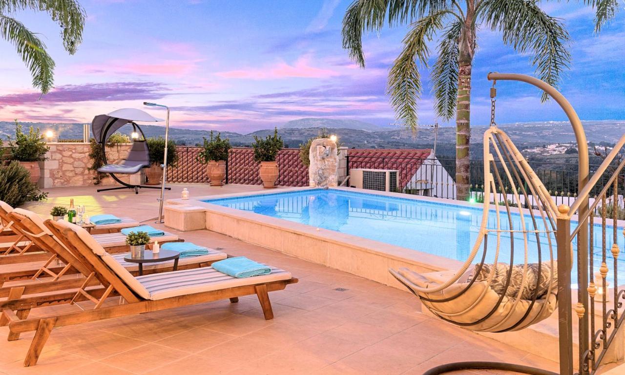 Steve Kois Villa Heated Pool Chania  Buitenkant foto