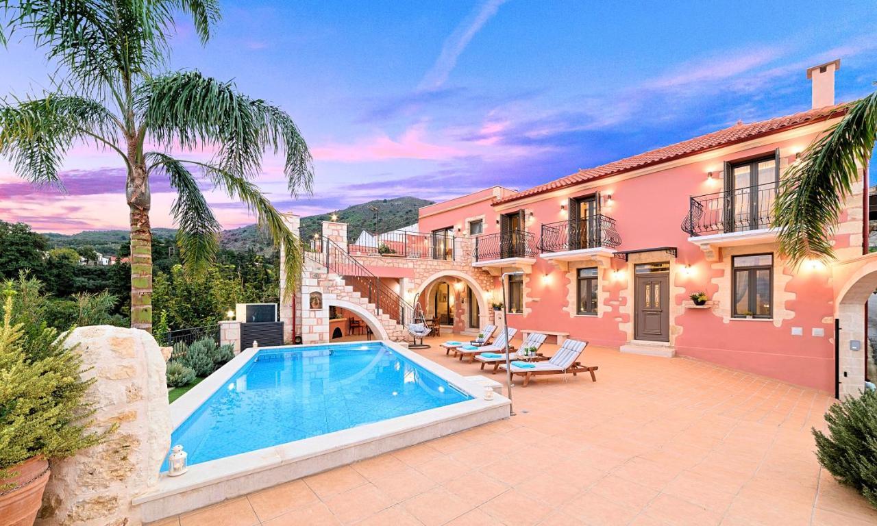 Steve Kois Villa Heated Pool Chania  Buitenkant foto