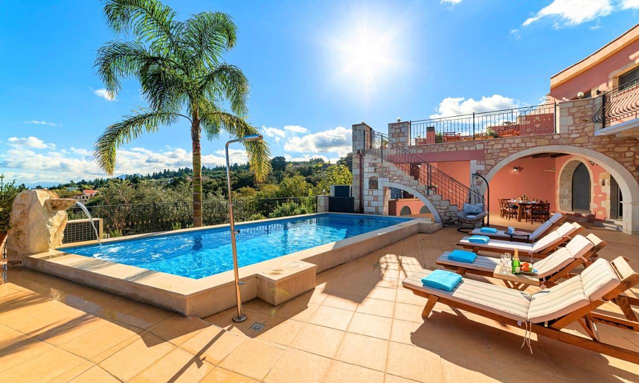 Steve Kois Villa Heated Pool Chania  Buitenkant foto